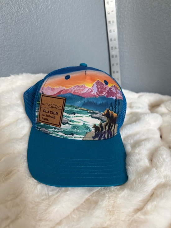 Locale Accessories - Glacier National Park Teal Scenic Patch Trucker Hat
